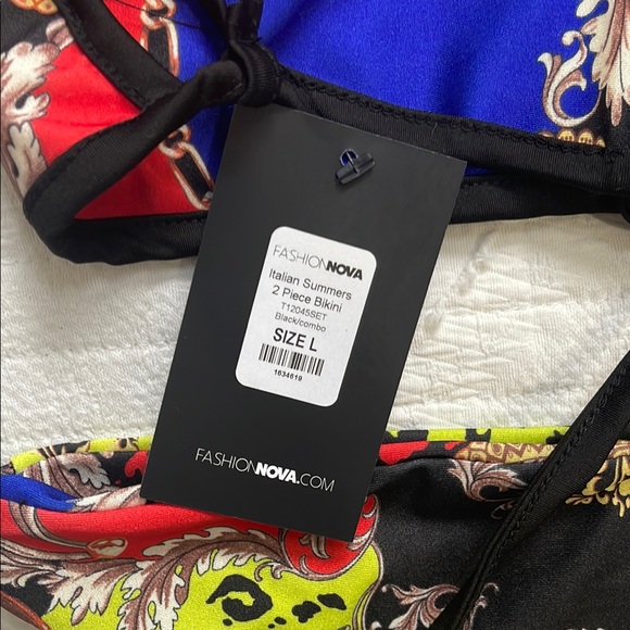 Fashion Nova Multicolor Bikini Set Size L - Picture 3 of 3